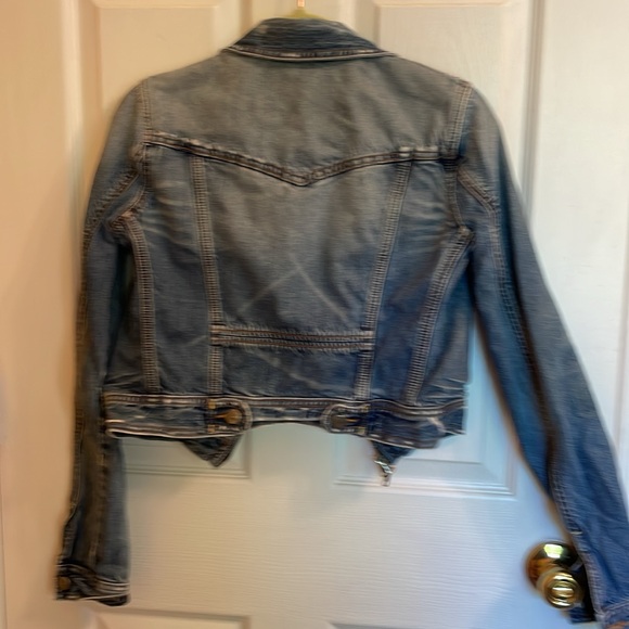 Ezra Fitch cropped fitted denim jacket size medium - Picture 3 of 5